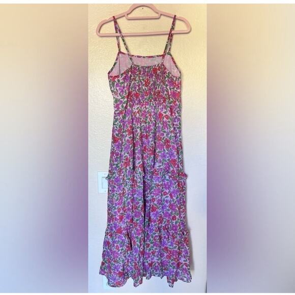 NWT Banjanan Hazel Maxi Dress Tiered Sleeveless Floral Pink Womens Size … - Picture 7 of 11